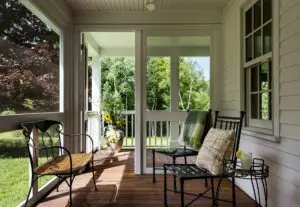 The outside living room with screen porch Residential windows at Maryland